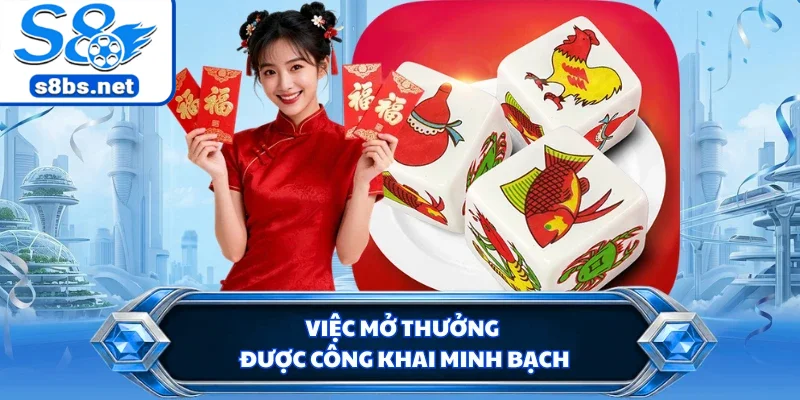 Việc mở thưởng được công khai minh bạch